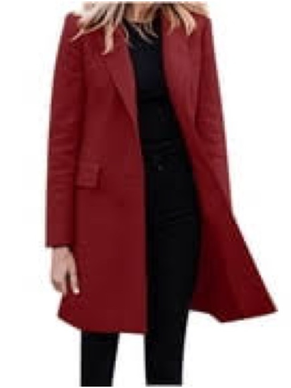 Wool and Cashmere Blend Wine Business Casual Coat